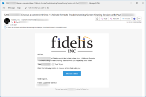 Sample scheduling email