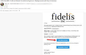 Sample email invitation