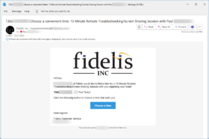 Sample scheduling email